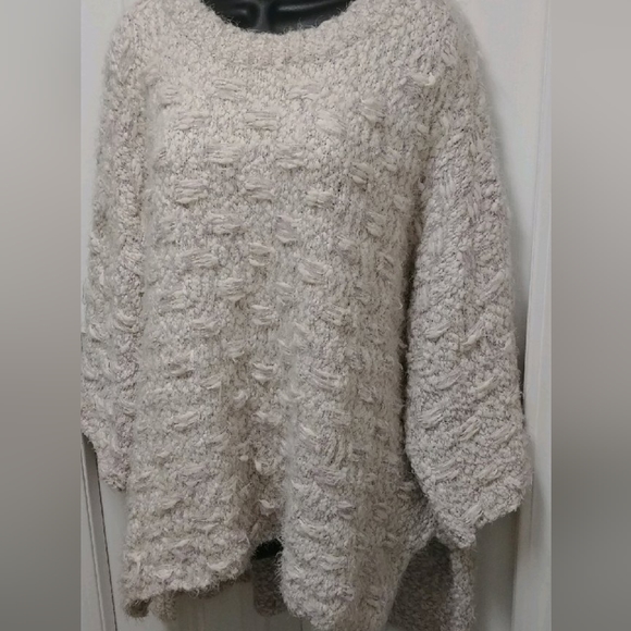 Umgee Cosy pullover sweater - Oversize L - Ivory with touches of Mauve - Picture 4 of 5